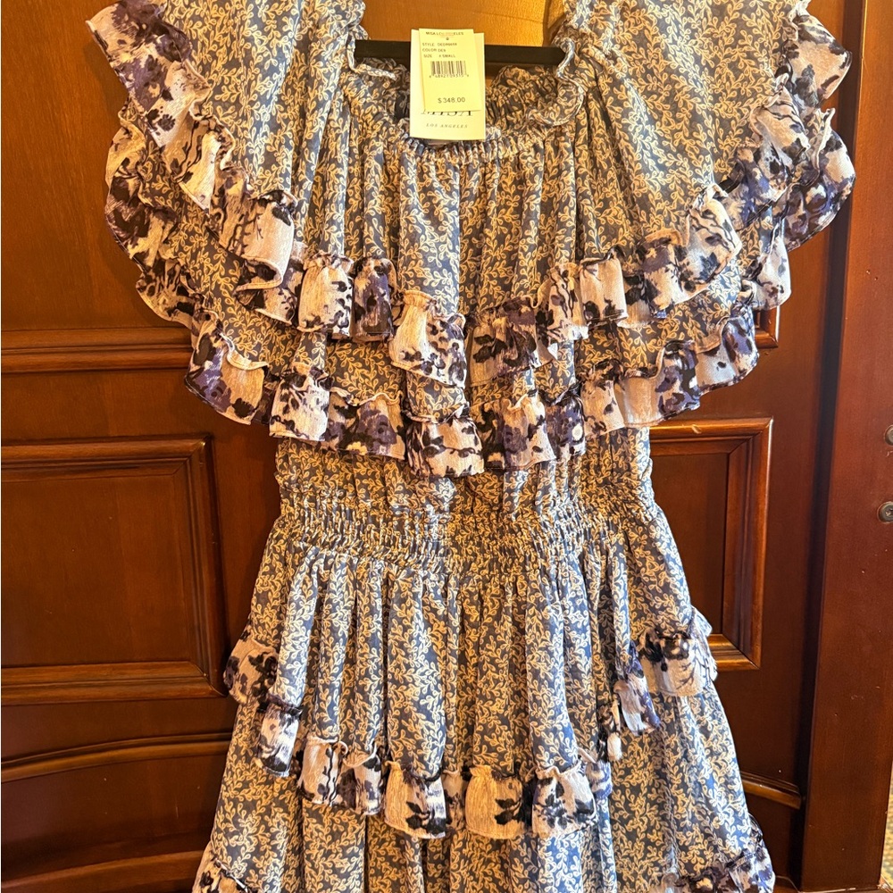 New with tags Misa  Los Angeles Blue and Purple Floral Kids Dress